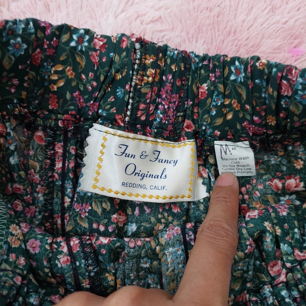 Fun &‎ Fancy Originals Green Floral Squared Dance Skirt Set Size Meduim - Picture 7 of 12